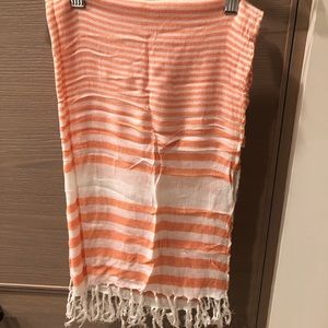 Ambiance Coral/White Scarf